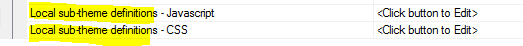 Local sub-theme definitions are only available in the component where they're defined.
